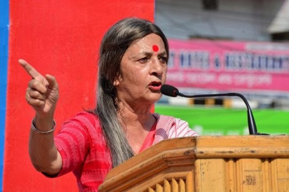 â€˜88% MGNREGA mandays downs at 35%, Water Tax increased from Rs. 40 to Rs. 200 in Tripuraâ€™ : Brinda Karat
