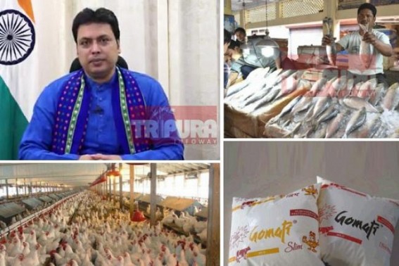 Post Lockdown Period Recovery Plans : Tripura CM calls for massive growth of Primary Sectors : Inspired Dairy Industry, Floriculture, Horticulture and Pisciculture