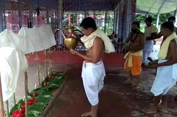 Traditional auspicious Kharchi puja started under Lockdown restrictions