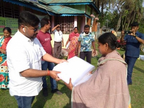 MLA Sushanta Chowdhury visited rain affected areas, assured financial assistance to farmers in 7-days