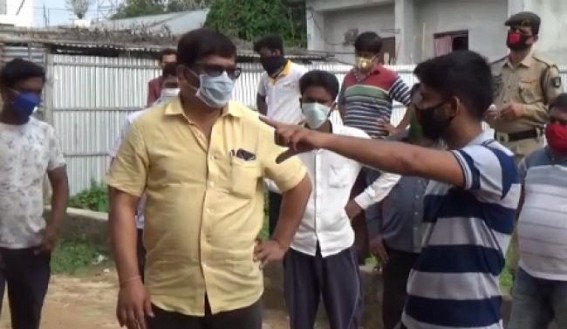 Chaos in Indranagar after locals asked Kota returned family to leave area, MLA Sudip Barman controls situation 