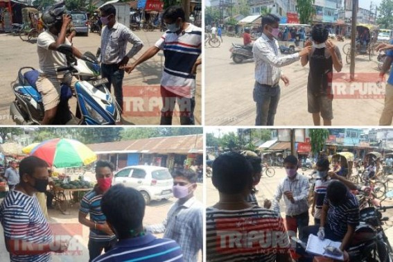 Penalty for â€˜No Maskâ€™ : With COVID19 cases on spike, Lockdown goes tighter in Tripura, Action also against spitting, urinating in public