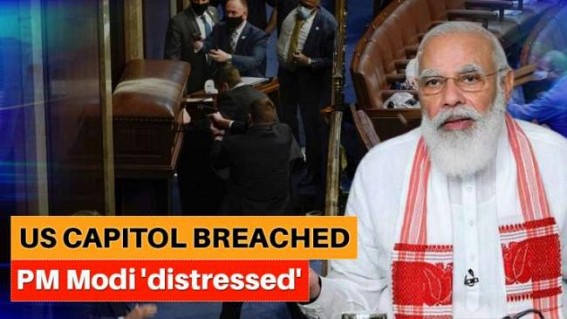 Distressed to see news on rioting and violence: PM on US Capitol chaos