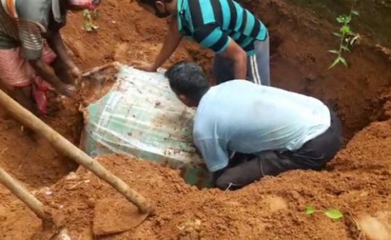 Huge quantity of Ganja kept under Ground was Seized by Police 