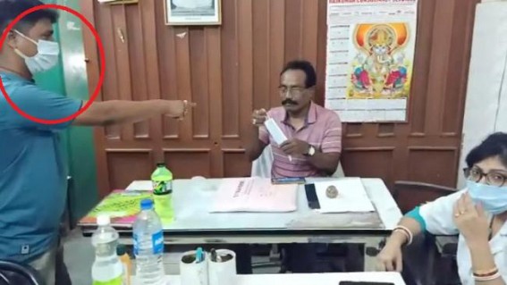 BJP Bordowali Mondal Entered Doctors' Chambers in IGM : Threatened Medical Staffs on Mask Wearing in Mafia Style 