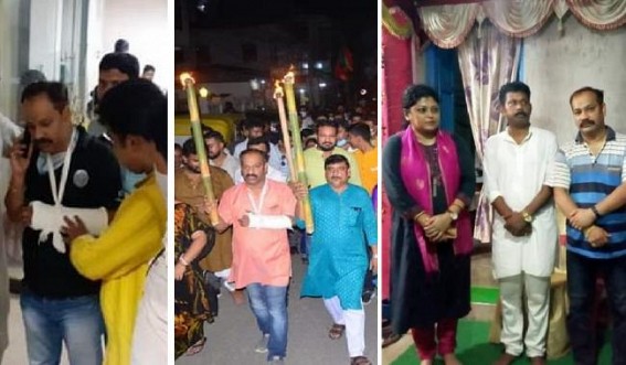 BJP's Drama Exposed : Man who walked in BJP Rally with Broken hand on 10th September, was seen with 'No Injury' on Next Day