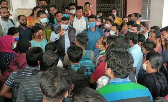 Tripura TET Exams Wrong Answer-Key Scandal: Protest held by Candidates