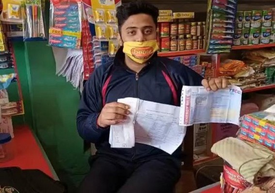 Shop-keeper served with Rs. 14,000 Bill by TSECL