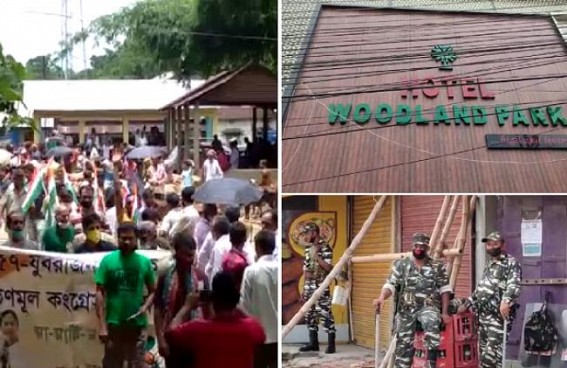 Tripura Trinamool launched Protest against Illegal Detention of I-PAC Team at Hotel Woodland Park 