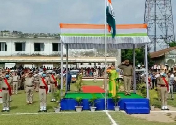 Independence Day celebrated at Belonia Vidyapith Stadium