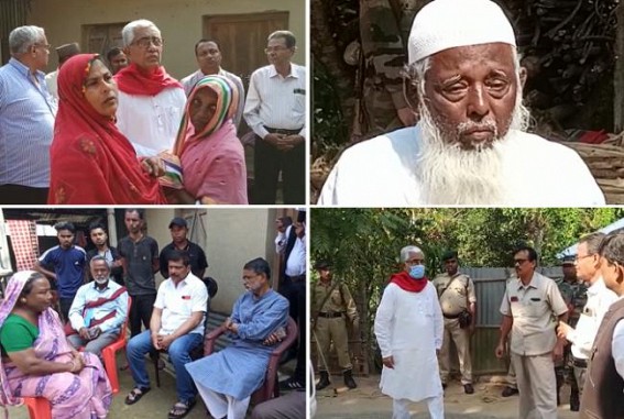 Tripura Violence Row : CPI-M, Congress Leaders visited Slain CPI-M Leader Sahid Mia’s home who was Barbarically Murdered on Nov 30 by BJP goons in Charilam 