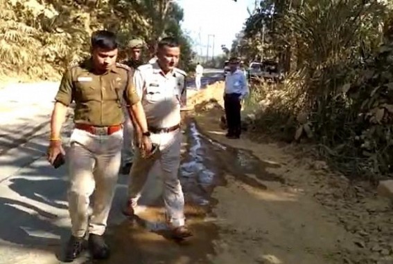 Ambassa: Burnt body of woman recovered from a deep ditch Ambassa: Burnt body of woman recovered from a deep ditch