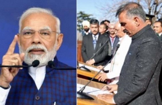 PM congratulates Sukhu on taking oath as Himachal CM
