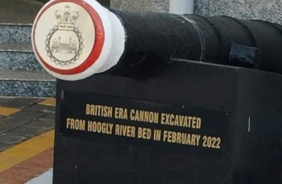 Cannons dug out by Navy in Kolkata could be over two centuries old Cannons dug out by Navy in Kolkata could be over two centuries old