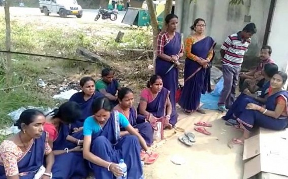 South Dist Hospital Cleaning staffs gone on Strike
