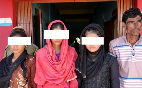 Border Trafficking : 3 Rohingya Girls Detained by Tripura Police along with 1 Trafficker Border Trafficking : 3 Rohingya Girls Detained by Tripura Police along with 1 Trafficker