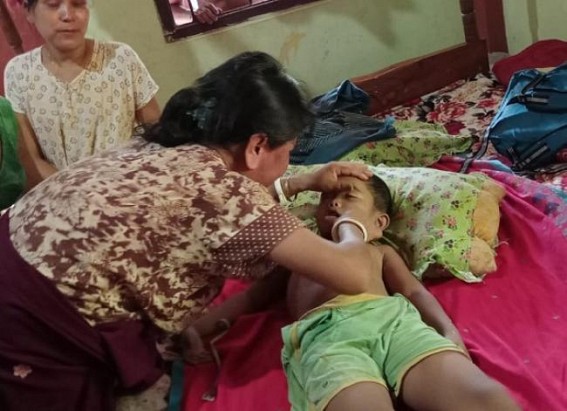 4 years old child died after falling into a pond in Bishramganj