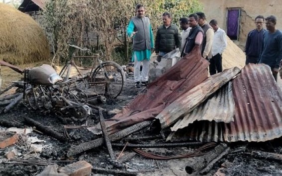 Miscreants set fire to Congress leader’s home in Kalyanpur