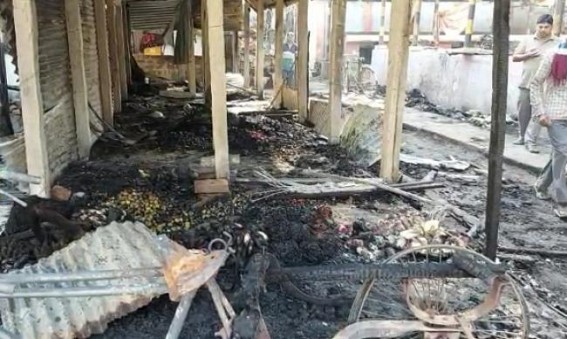 9 shops, 2 houses burnt in Belonia