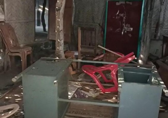 CPI(M) Party office was attacked, Bomb was hurled at Sonamura from BJP’s Victory rally