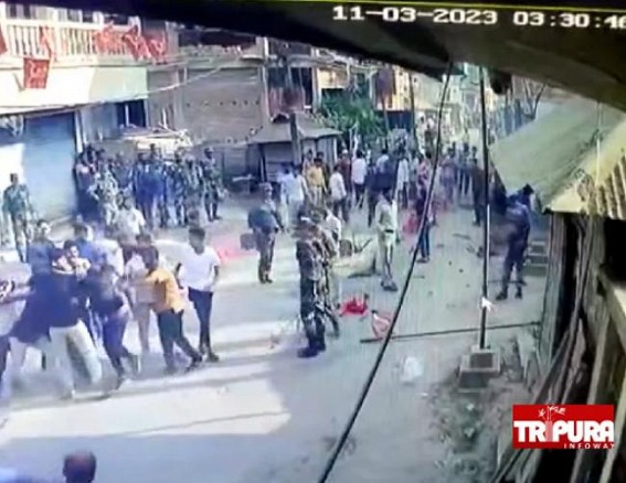 Sonamura Violence : CCTV Footage shows the Attack Took Place at CPI-M Party Office in front of Police Sonamura Violence : CCTV Footage shows the Attack Took Place at CPI-M Party Office in front of Police