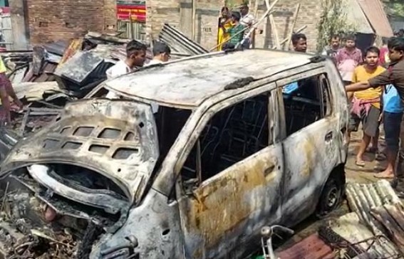 House Burnt into ashes in Belonia ; Massive losses Reported House Burnt into ashes in Belonia ; Massive losses Reported