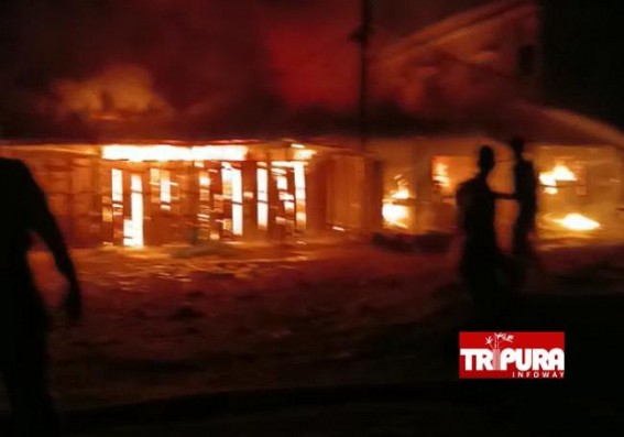 9 Shops Burnt into Ashes in Udaipur 