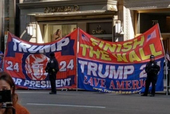 Defiant Trump flies to New York to ready for historic arrest of ex-president