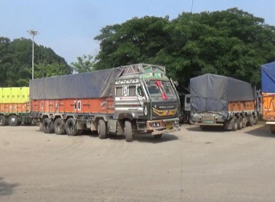 Chaos in Churaibari : Truck Drivers are allegedly Harassed : Works, Transportation Disrupted