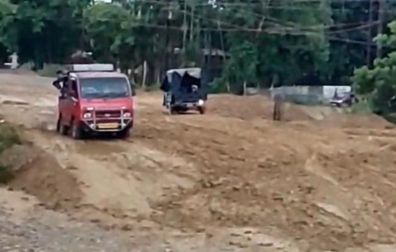 Double Engine Govt yet to give HIRA to Tripura: Pathetic Roadway Conditions Hits Normal Lives at Kumarghat-Kailashahar Road