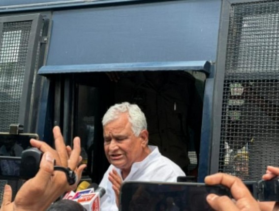 BJP MP Kirodi Lal Meena detained, supporters protest BJP MP Kirodi Lal Meena detained, supporters protest