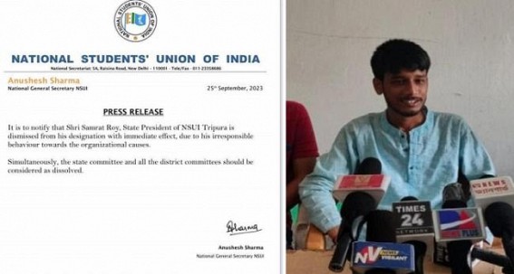 Samrat Roy dismissed from NSUI State President Post due to 'Irresponsible Behaviour'