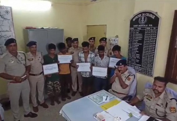 East Agartala Police arrested 5 thieves in connection to two theft cases : 1 Absconding, Scooty, Gold Jewellery Recovered