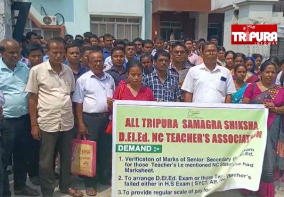 SSA teachers Demand Regular Pay Scale, Regularization, Equal benefits for NC Teachers : Deputation Placed to Project Director with 6 Demands