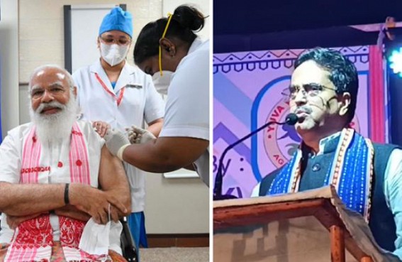 ‘Indian scientists invented two types of Covid Vaccines with PM Modi’s inspiration & distributed to the world’ : Tripura CM