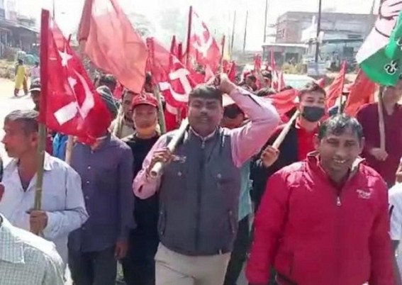 CPI-M / Congress jointly organized a huge rally in Manu Bazar under Santir Bazar sub-division 
