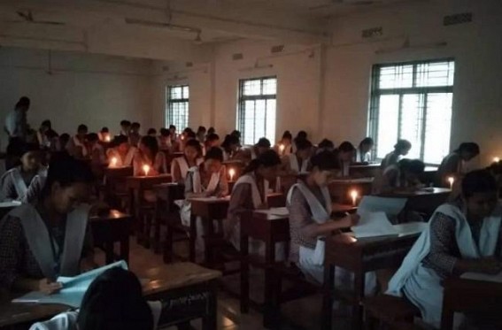Viral Photos on Social Media : Class-12 Board Exams held with Candles due to No Electricity  