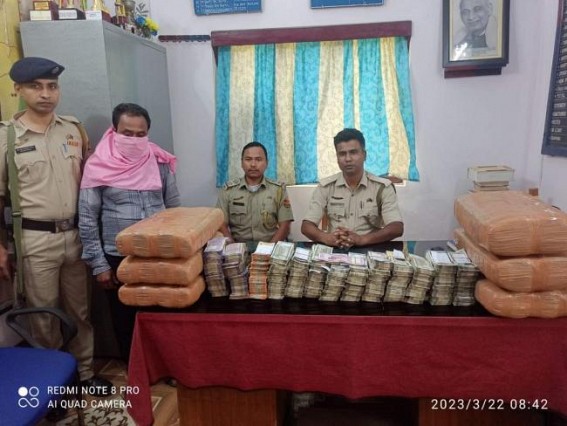 Acting on a tip-off Police of Sidhai Mohanpur PS seized huge amounts of drugs along with cash amount Rs 56 lakhs from a house