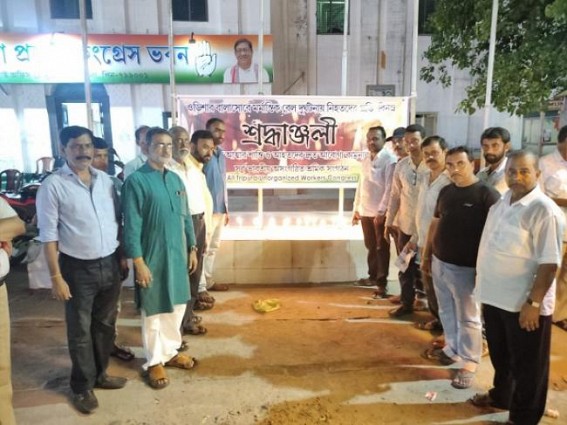 Tripura Congress paid tribute to Odisha Train Accident Victims Tripura Congress paid tribute to Odisha Train Accident Victims