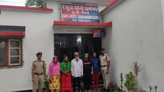 Tripura, a Corridor for Illegal Intrusions : 5 Illegally Entered Bangladeshi Civilians detained at Dharmanagar Railway Station by RPF