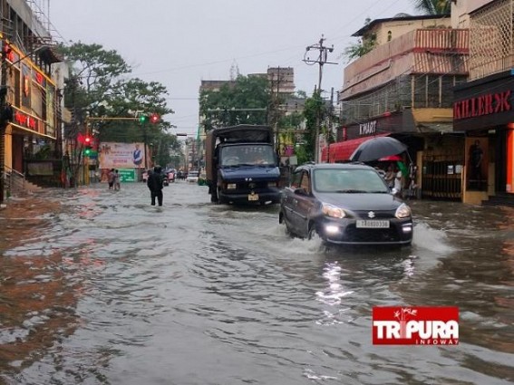 Flood Paralyzed Agartala City : Rain turns ‘Nightmare’ for Locals : Normal Lives hit across the City