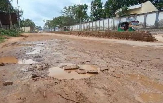 National Highways in Deplorable Condition through Capital City Agartala : Public Demand immediate Requirement  