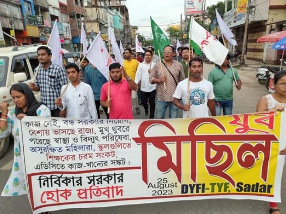 ‘Tripura Govt has shut door for Govt Jobs’ : Alleged DYFI