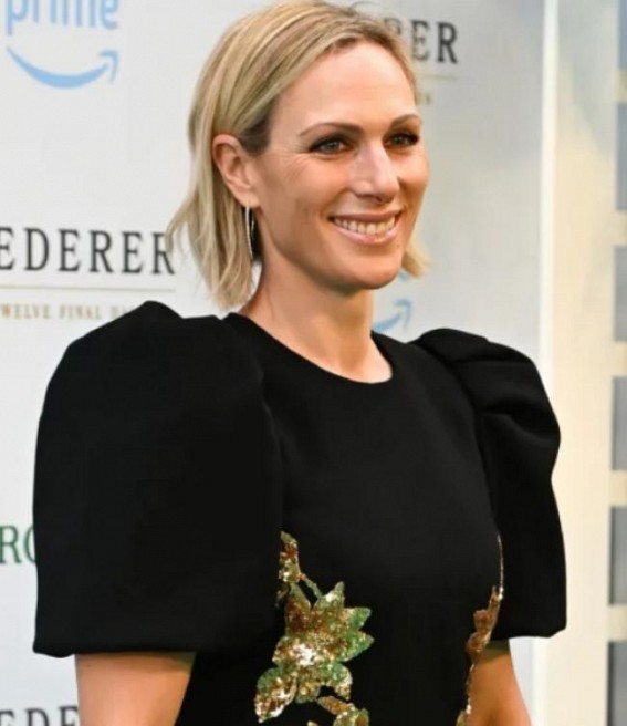 Zara Tindall Styles Aquazzura Tassel Pumps With Sequin-Embellished Dress for ‘Federer: Twelve Final Days’ Premiere