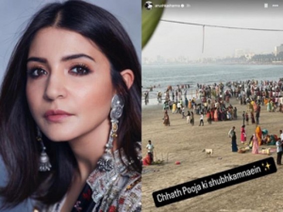 Anushka captures devotees performing Chhath Pooja at Mumbai beach from her sea-facing apartment