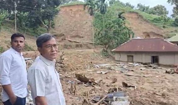 7 Dead in Landslide in Santir Bazar : Opp Leader visited the area 7 Dead in Landslide in Santir Bazar : Opp Leader visited the area