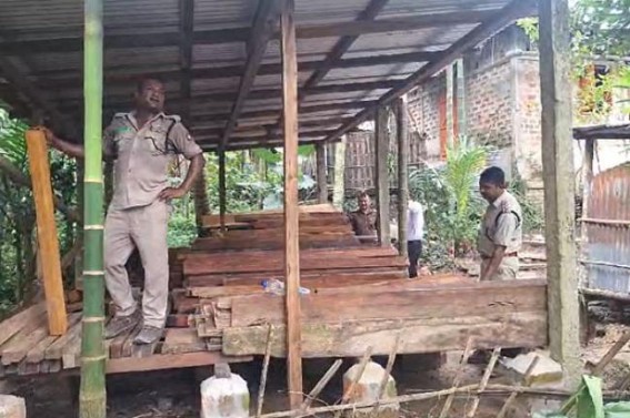 Illegally stored Woods worth over Rs. 10 Lakhs seized by Forest Department in Kadamtala