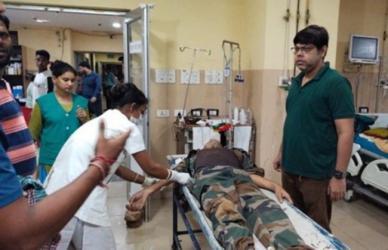 TSR Jawan was hospitalized with severe injuries ; Reason Unknown