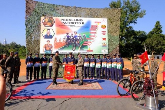 Cycling expedition flagged off from Dimapur to Agartala to mark 53rd 1971 Victory