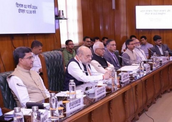 BJP’s Political alliance with Tipra Motha Party ahead of Lok Sabha Election : Tipra Motha Chief Pradyot Manikya, Home Minister Amit Shah, Tripura CM Dr. Manik Saha led team formed Historical Agreement